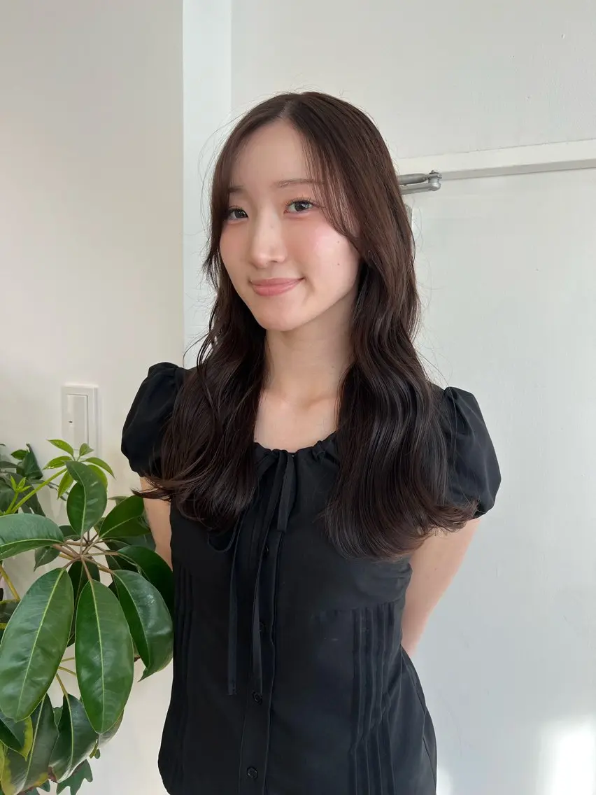 ロング カラー ベージュカラー ロング カット ヘアカラー トリートメント 艶ベージュ/オリーブ カラー🫒airiのヘアスタイル