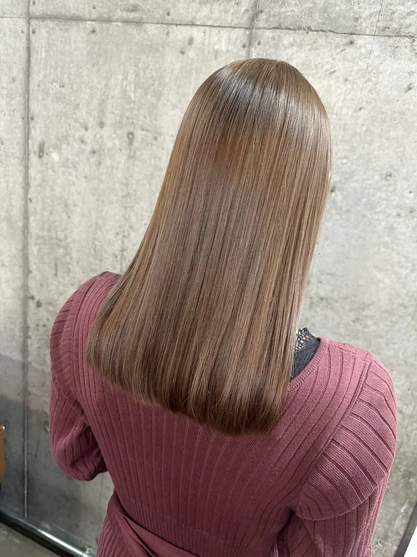 ミディアム カット ヘアカラー トリートメント 🫧透明感カラー/ エクステ🫧アサミ️のヘアスタイル