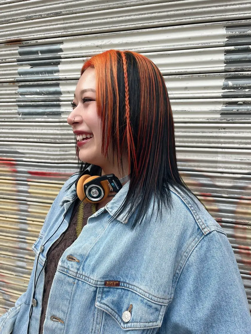 ミディアム カラー ヘアアレンジ ブリーチ ケアブリーチ デザインカラー ハイトーンカラー 髪質改善 ヘアカラー トリートメント 😈派手髪/ 地雷系 /　KALIN😈のヘアスタイル