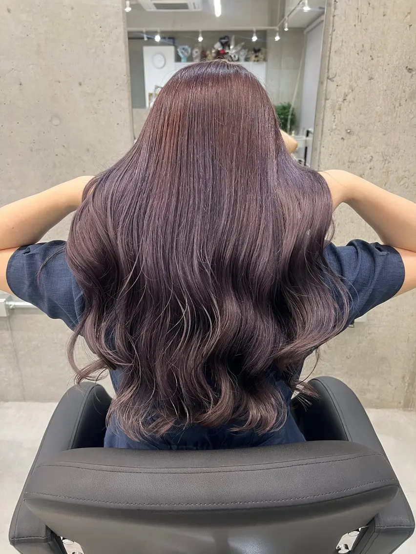 ロング カラー ブリーチ 透明感カラー ハイトーンカラー ブリーチなしカラー 髪質改善 ヘアカラー トリートメント 頓所 大昂のヘアスタイル