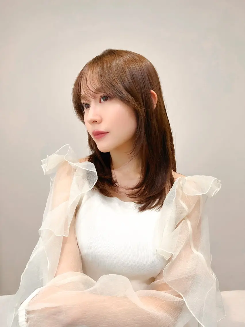 💇🏼♀️✨前髪カット+透明感ケアカラー💇🏼♀️✨の写真