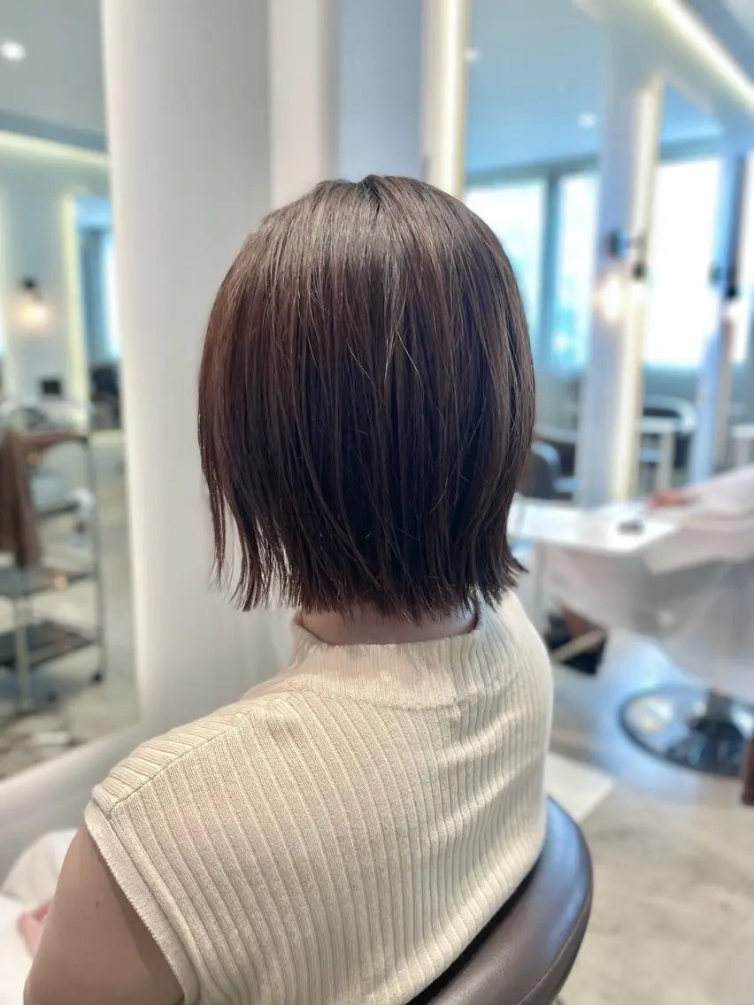 ショート カラー ボブ くびれヘア 中村 研介のヘアスタイル