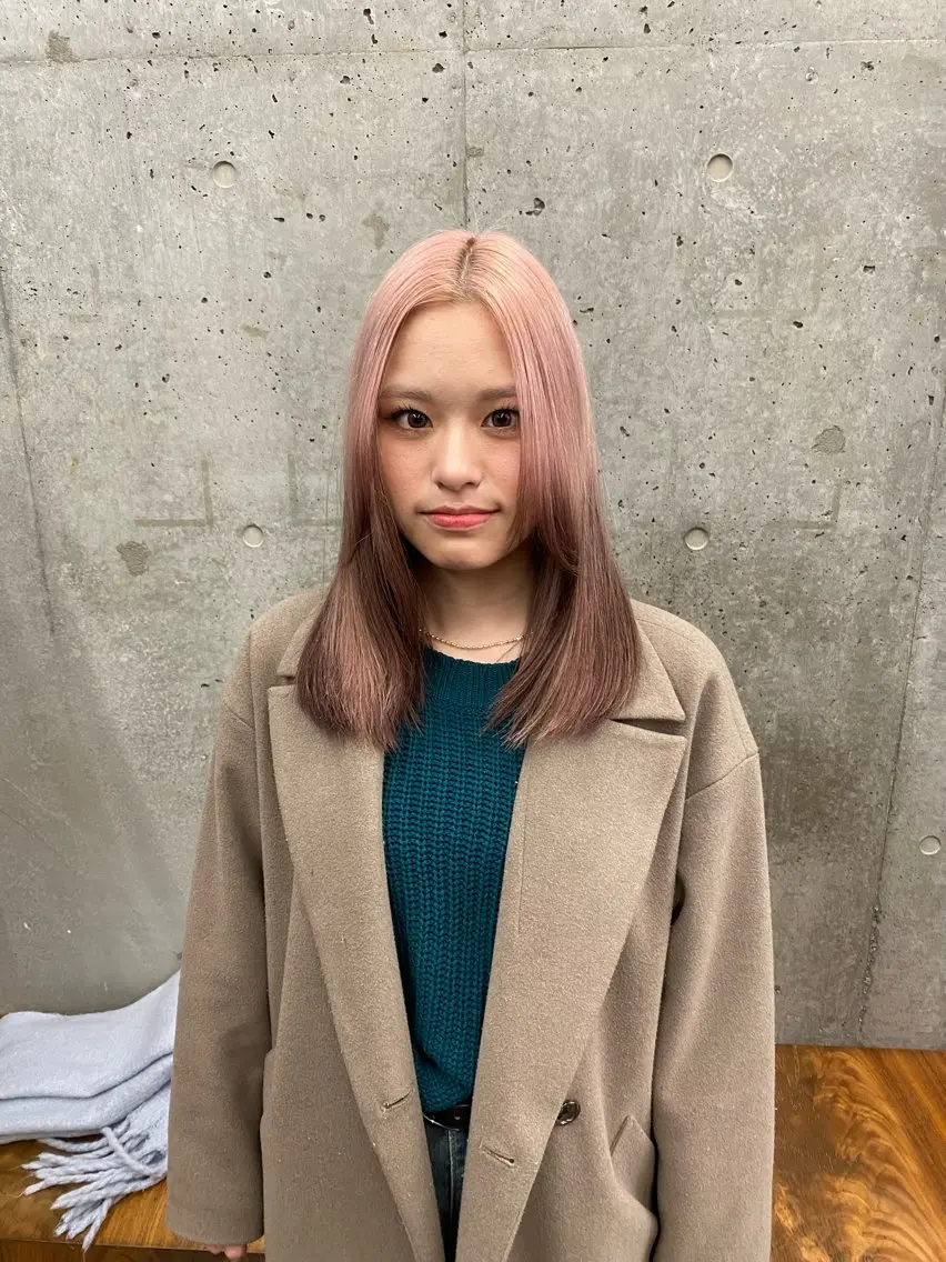 ミディアム カラー ブラウンカラー ピンクカラー ヘアカラー ✨️艶ハイトーン特化 ✨️佐藤望のヘアスタイル
