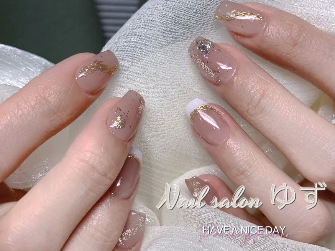 ネイル ニュアンスネイル ハンドネイル MAKI💚💚💚 秋葉原.のネイルデザイン