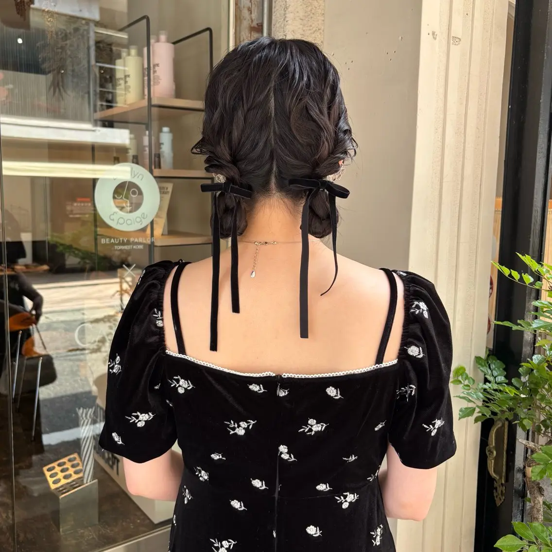 ヘアアレンジ お団子ヘア 髪飾り ヘアセット 芦刈 咲来のヘアスタイル