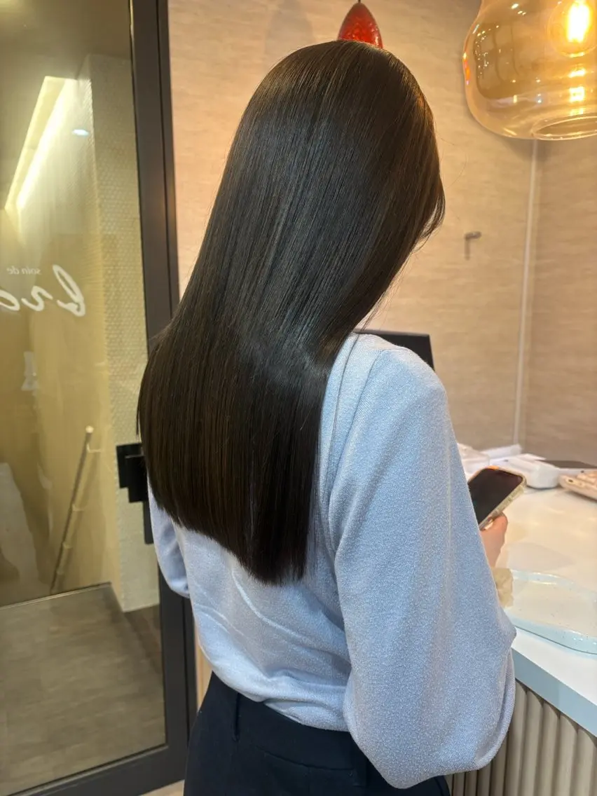 セミロング カラー 透明感カラー ヘアカラー 矢野 漣星のヘアスタイル