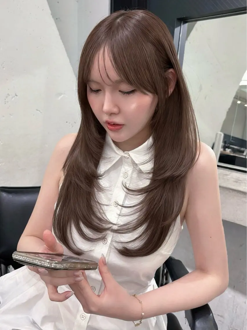 ロング 新宿ෆ‪レイヤー 特化/cahoのヘアスタイル