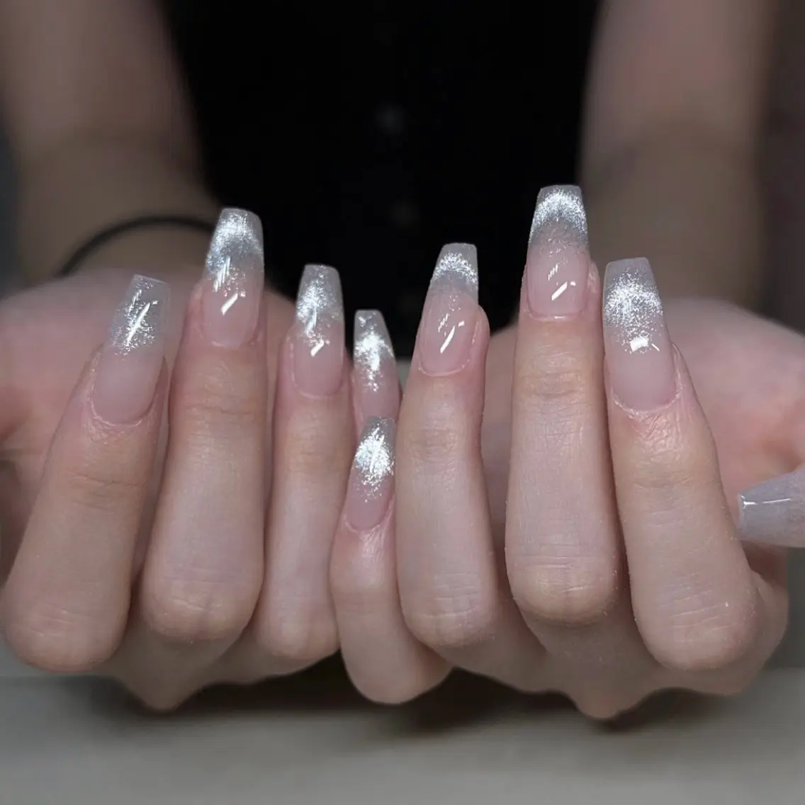 長さ出し➕マグネット/マグネットフレンチ🎀自爪オフ込み!の写真