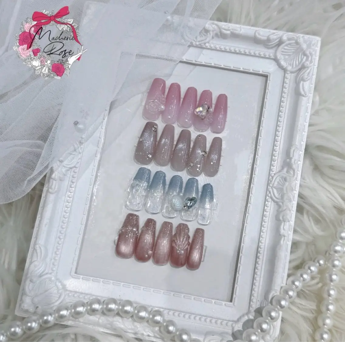 ネイル ハンドネイル Macherie Rose Jrのネイルデザイン