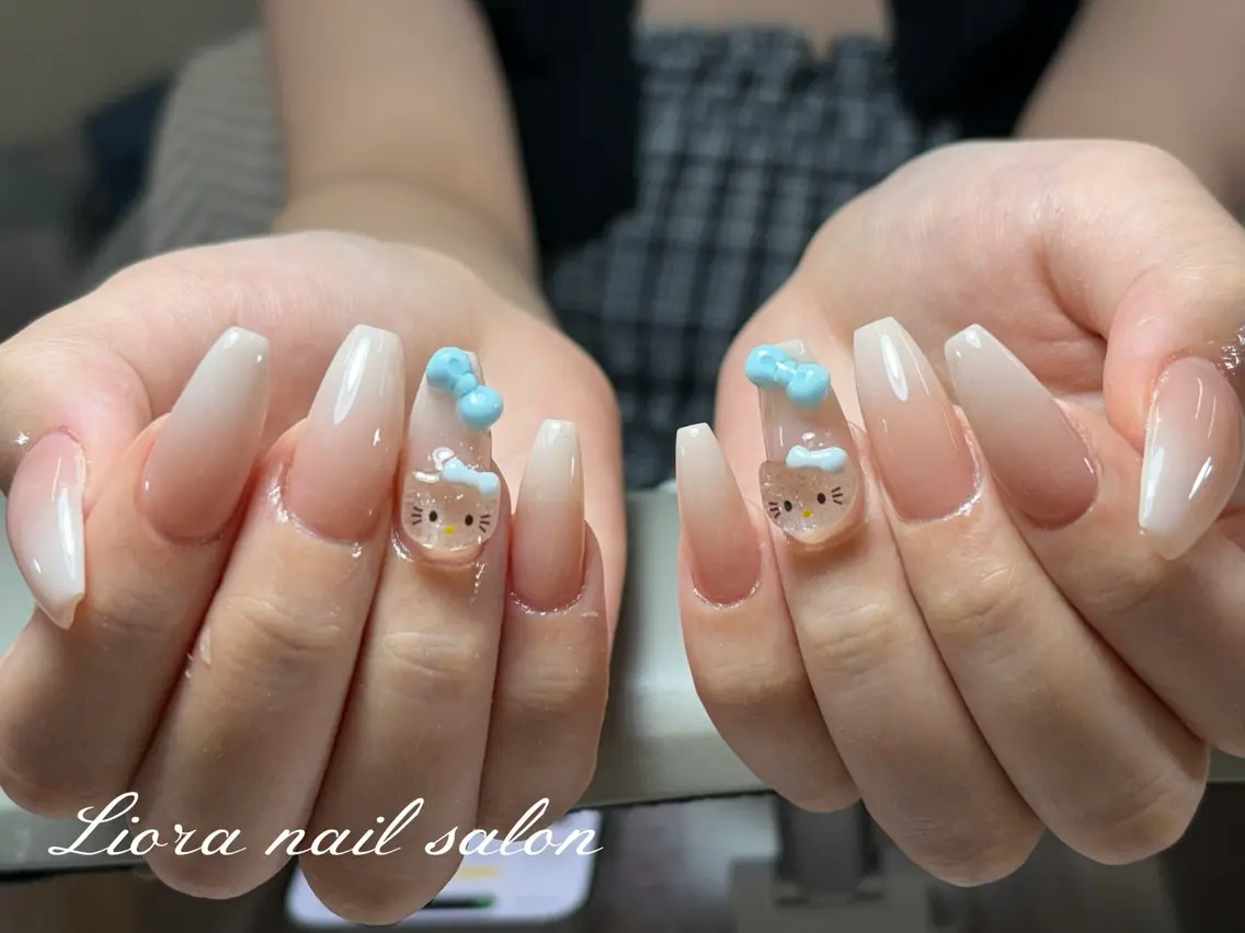 ネイル チークネイル フットネイル フレンチネイル ジェルネイル ガーリー ハンドネイル Liora nailのネイルデザイン