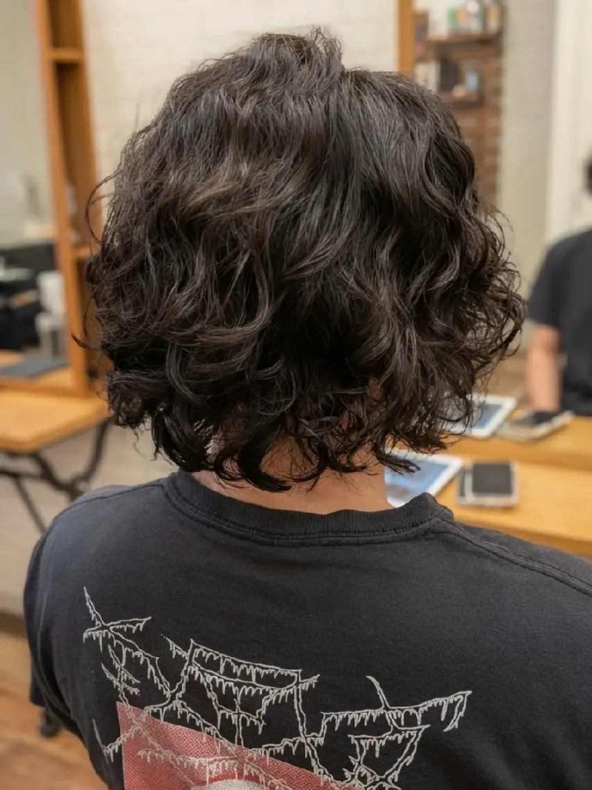 ミディアム ミディアムパーマ パーマ ヘッドスパ 根岸 進のヘアスタイル