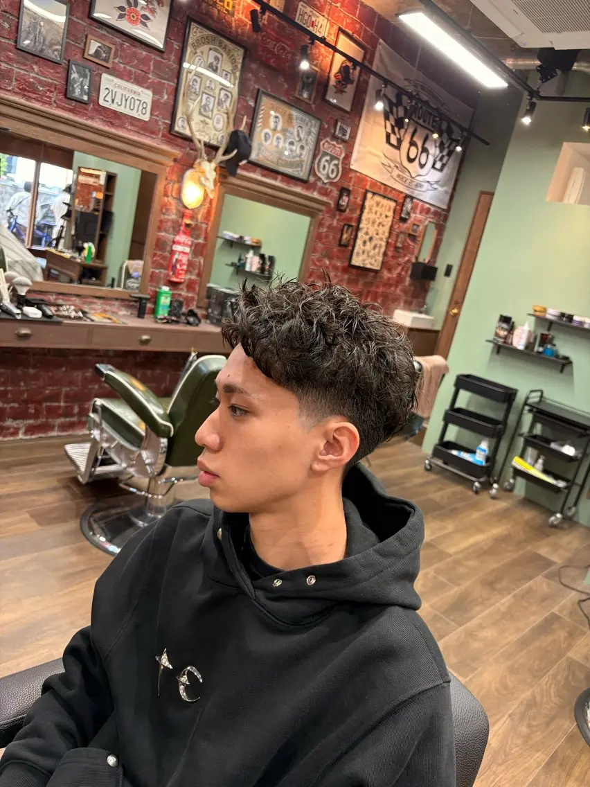 ショート パーマ メンズ カット 森 将綺のヘアスタイル