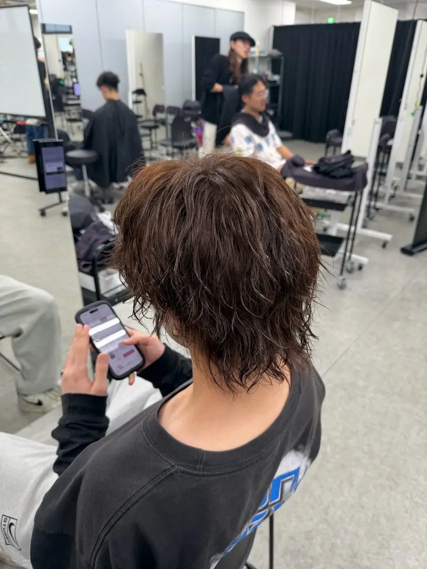 ショート カット パーマ メンズカットモデル 🔥あみ🔥のヘアスタイル