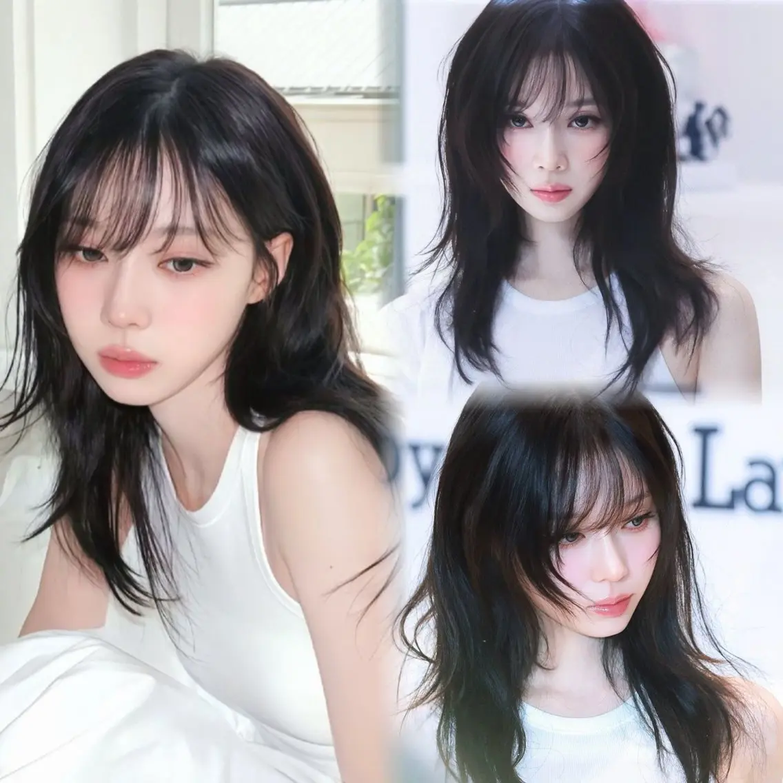 セミロング ナナ♡レイヤーカット ♡似合わせカラーのヘアスタイル
