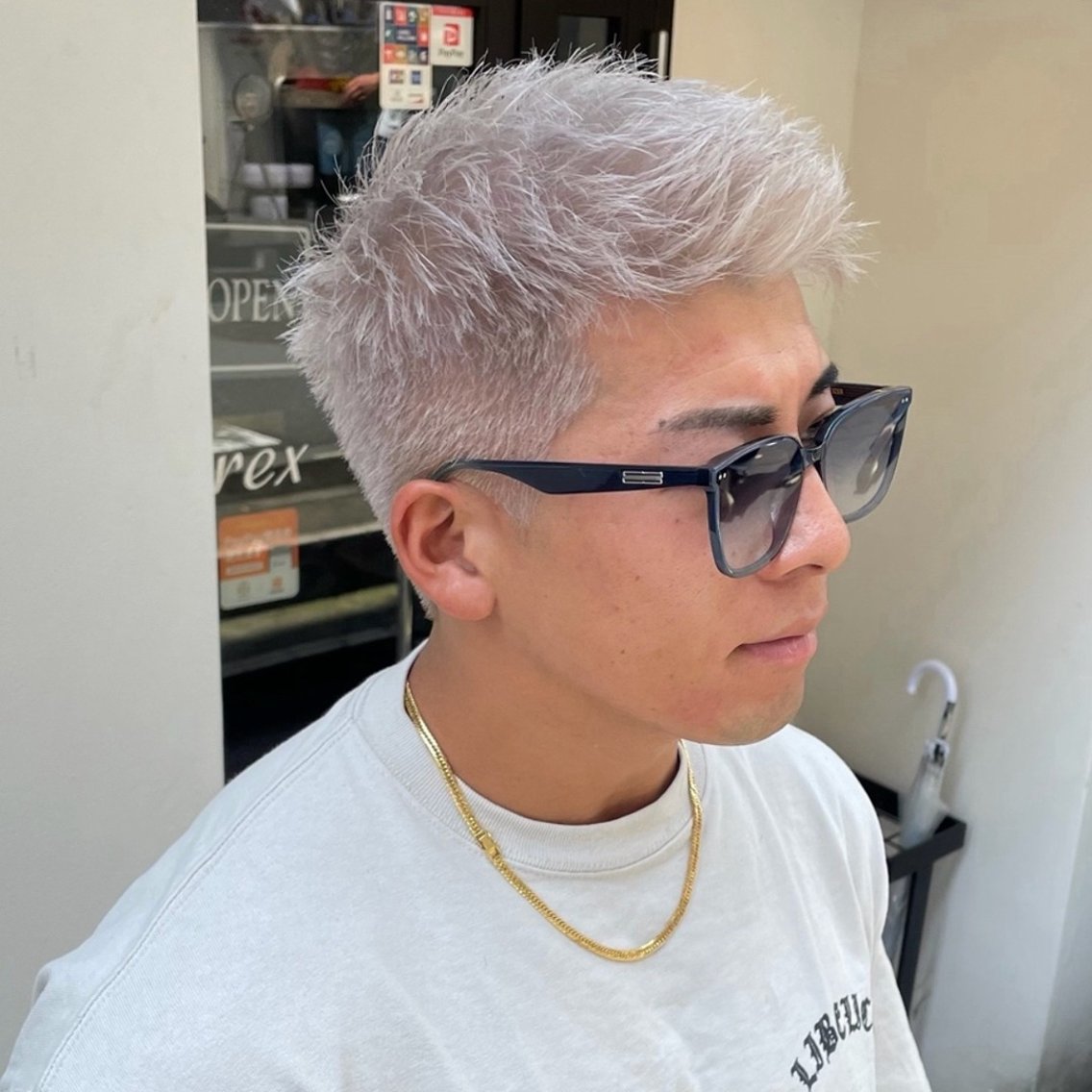 カラー パーマ メンズ メンズパーマ カット ヘアカラー トリートメント 角田 凌のヘアスタイル