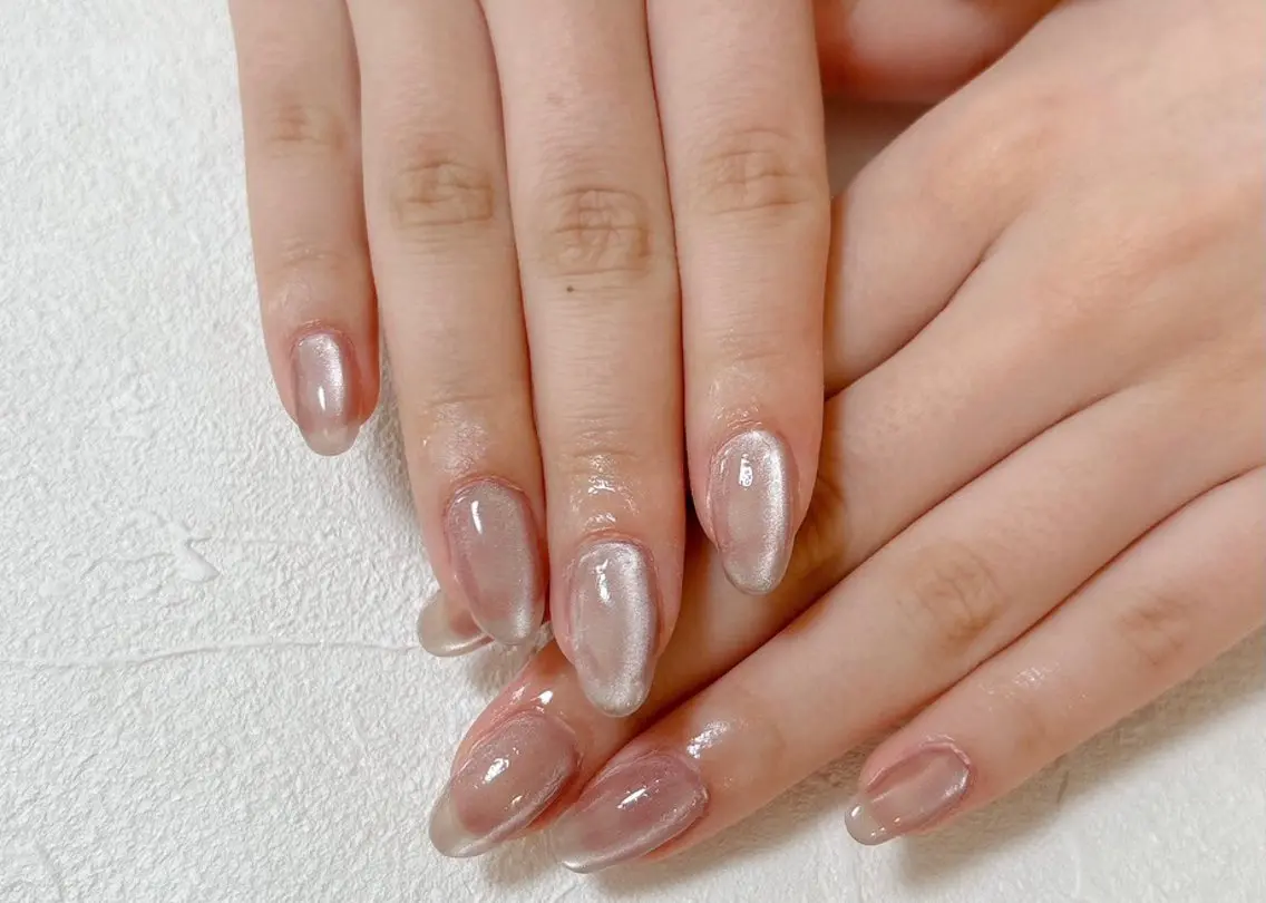 ネイル オーロラネイル フットネイル フレンチネイル ジェルネイル 韓国ネイル kiki nail &brow二子玉川のネイルデザイン