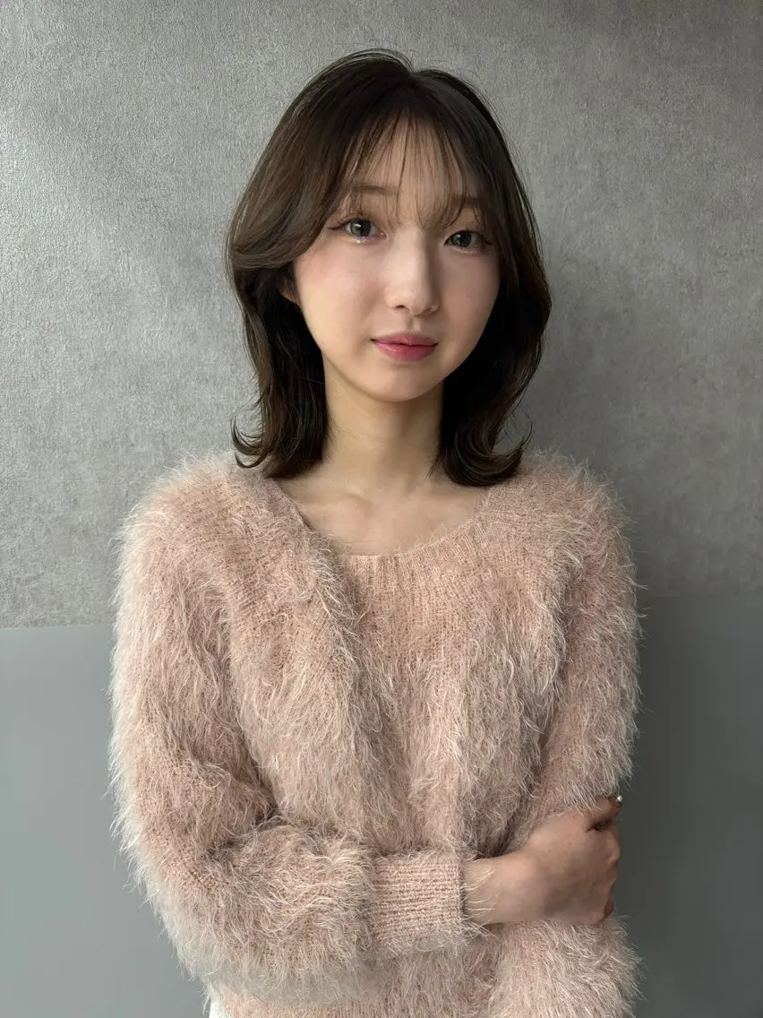 結んでも可愛い顔周りカット🩷⭕️🇰🇷顔周りレイヤー/もみあげ/前髪カットの写真