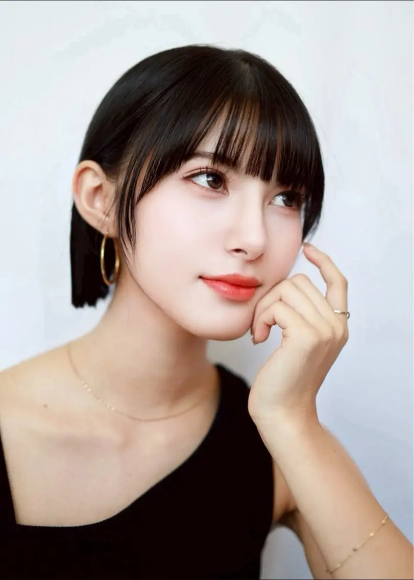 ショート 切りっぱなしボブ ボブ 🫧レイヤー/透明感 カラー/Ryukaのヘアスタイル