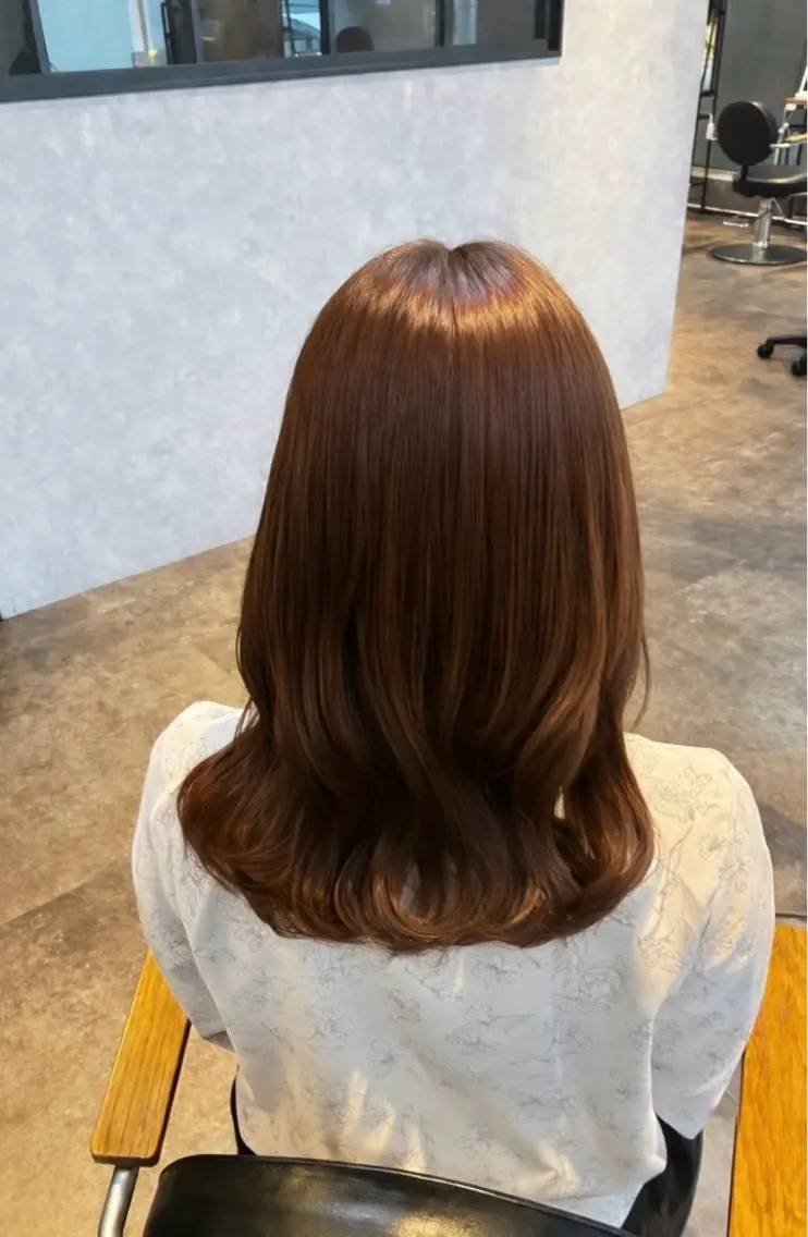 ミディアム ヘアカラー 山本 悠理のヘアスタイル