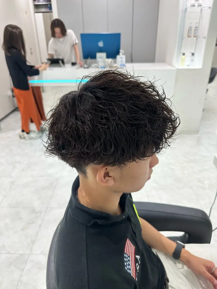 ショート パーマ メンズ カット パーマ 🐺韓国風メンズ特化 あさひ🐺のヘアスタイル