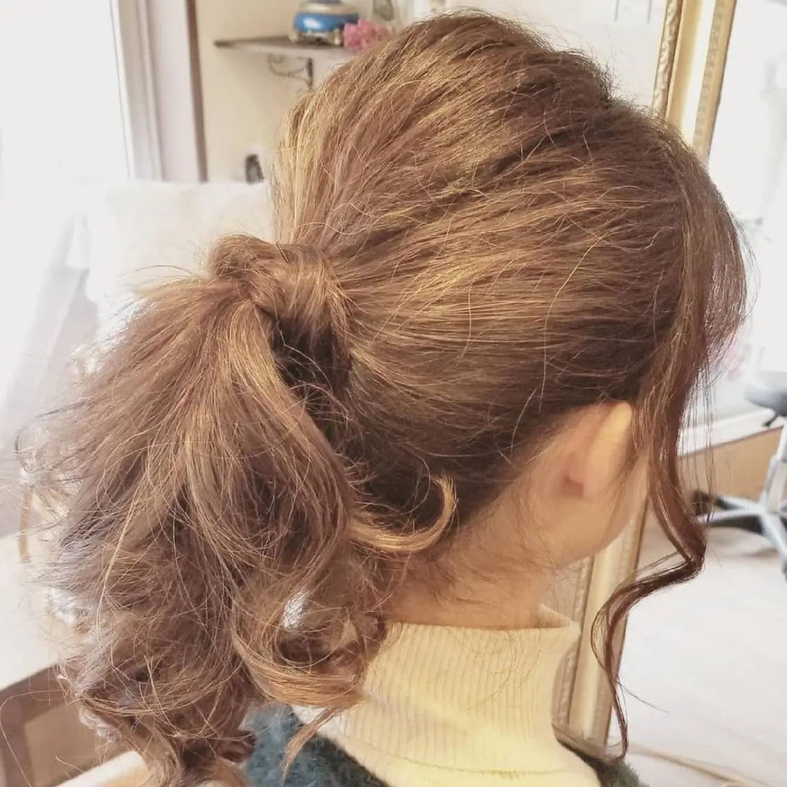 ロング ヘアアレンジ 外国人風カラー レイヤーカット spa hair ark 富井直美のヘアスタイル