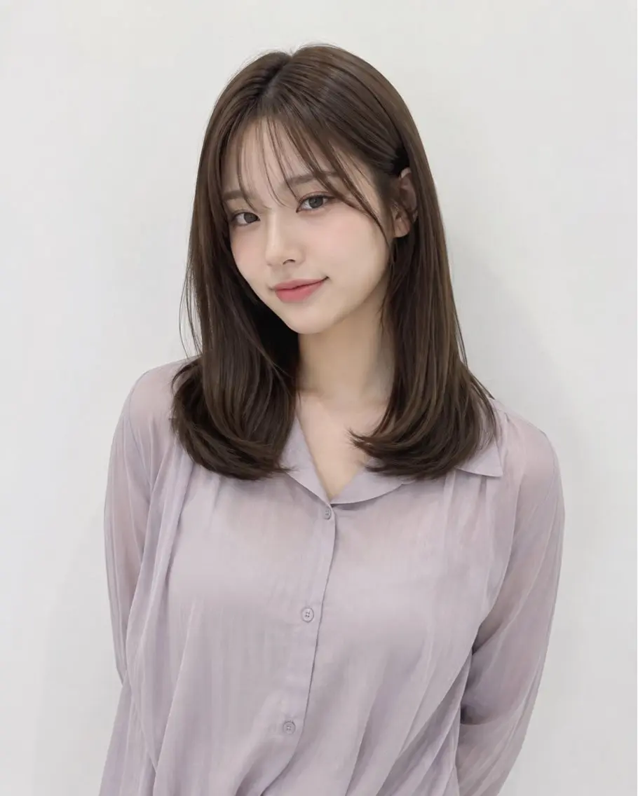 セミロング カラー カット ヘアカラー トリートメント モテ🤍トレンドヘア /新宿/ワカナのヘアスタイル