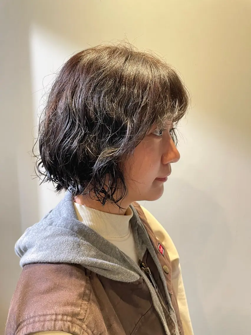 ショート カラー パーマ カット ヘアカラー パーマ トリートメント 🎀レイヤー/パーマ カラー/ai🎀のヘアスタイル