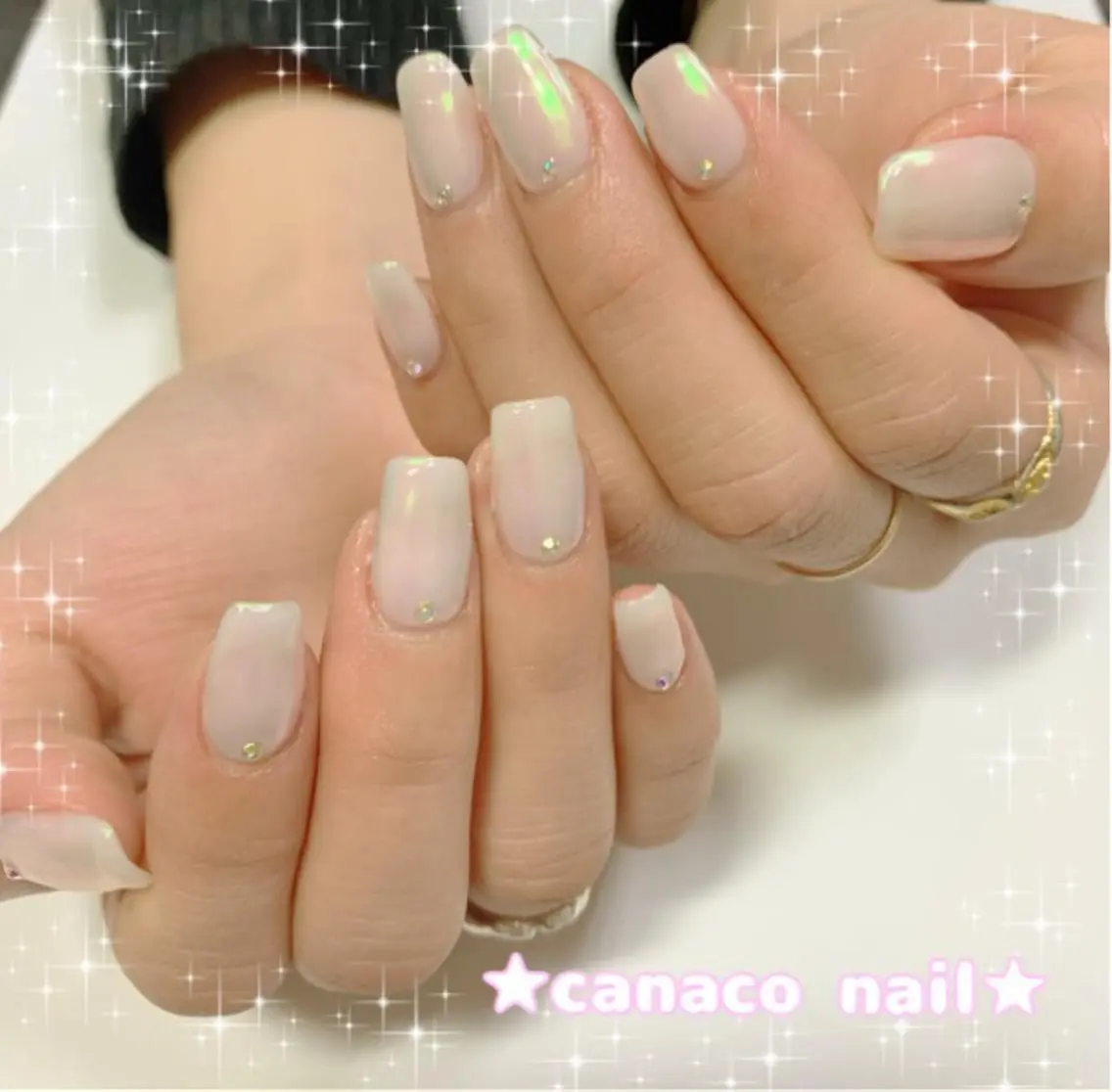 ネイル オーロラネイル ミラーネイル ハンドネイル ハンドケア ベテランネイル cnc nailのネイルデザイン