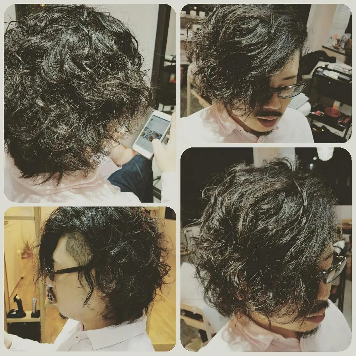 ショート メンズ パーマ メンズパーマ spa hair ark 富井直美のヘアスタイル