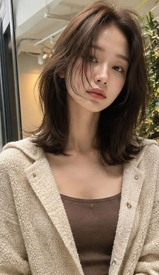ロング カラー ブリーチ ブラウンカラー 透明感カラー ブリーチなしカラー くびれヘア カット ヘアカラー 透明感カラー／レイヤ ーカット藤村雄大✄﻿のヘアスタイル