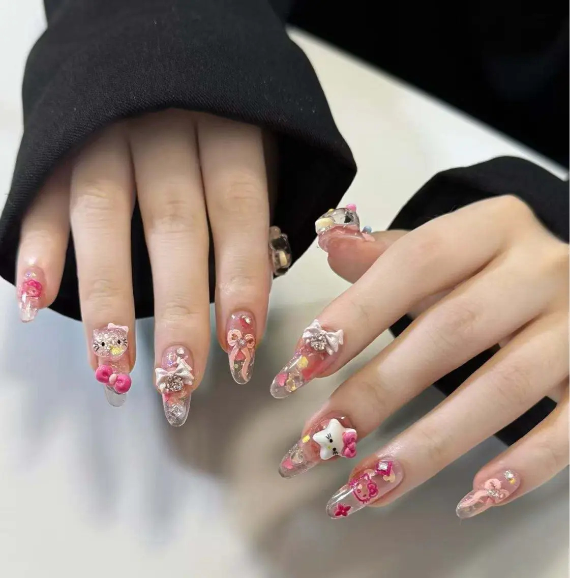 ネイル オーロラネイル フラワーネイル フットネイル フレンチネイル ジェルネイル ハンドネイル BabyYouMi nailのネイルデザイン