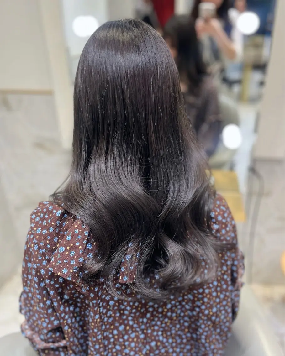 ロング カラー ラベンダーカラー ヘアカラー 栄/透明感ツヤカラー /Kahoのヘアスタイル