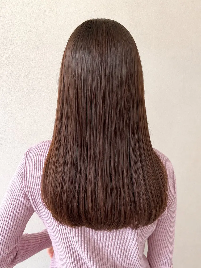 ロング 縮毛矯正 トリートメント 新宿　デザインカラー /髪質改善 葛西夏海のヘアスタイル