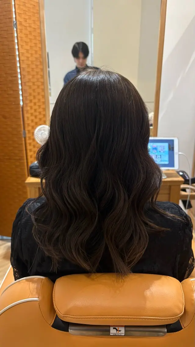 ロング カラー カット トリートメント 似合わせ 顔周りYUUGAのヘアスタイル