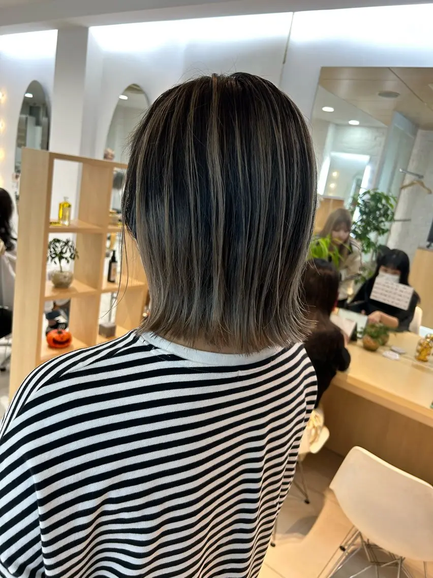 セミロング ヘアカラー ハイトーン/メンズ 水野翔太のヘアスタイル