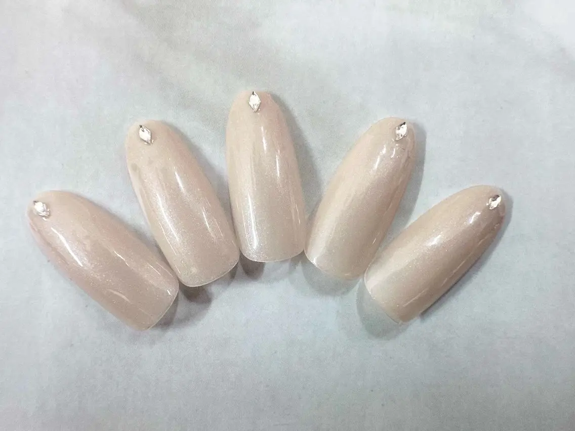 ネイル マグネットネイル オフィスネイル ワンカラーネイル ピンク シンプルネイル ハンドネイル Salon GEM(ジェム)のネイルデザイン