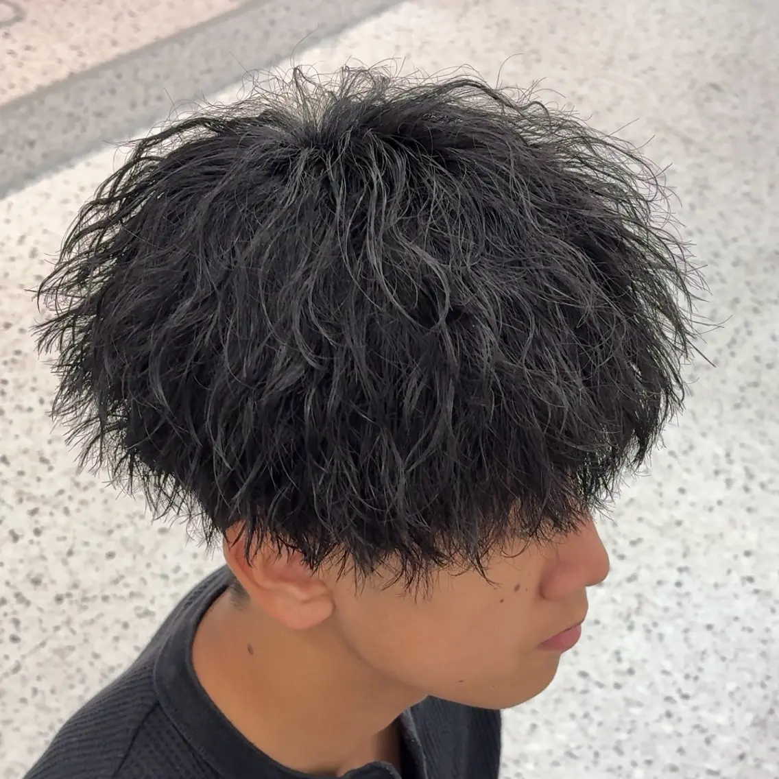 ショート パーマ メンズ カット パーマ 小山内 陸のヘアスタイル