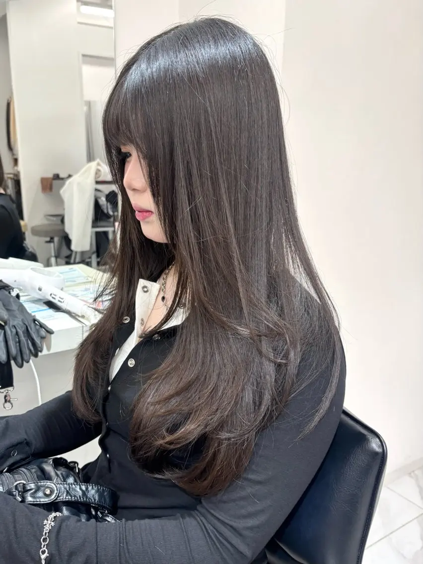 ロング レイヤーカット 🩶大人韓国ヘア 渋谷/Satsukiのヘアスタイル