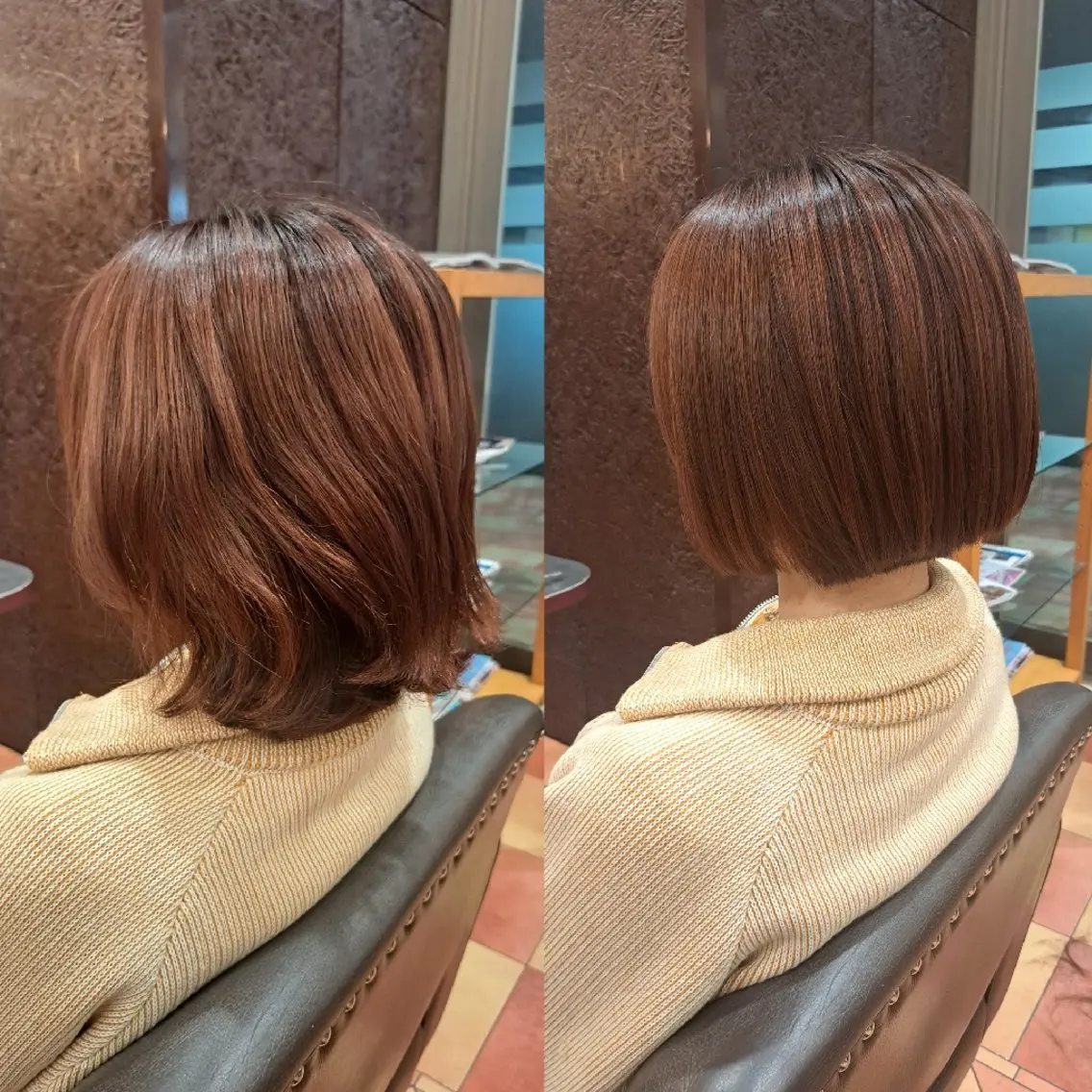ミディアム カット 縮毛矯正 佐賀で美髪を作る人 山内　泰輝のヘアスタイル