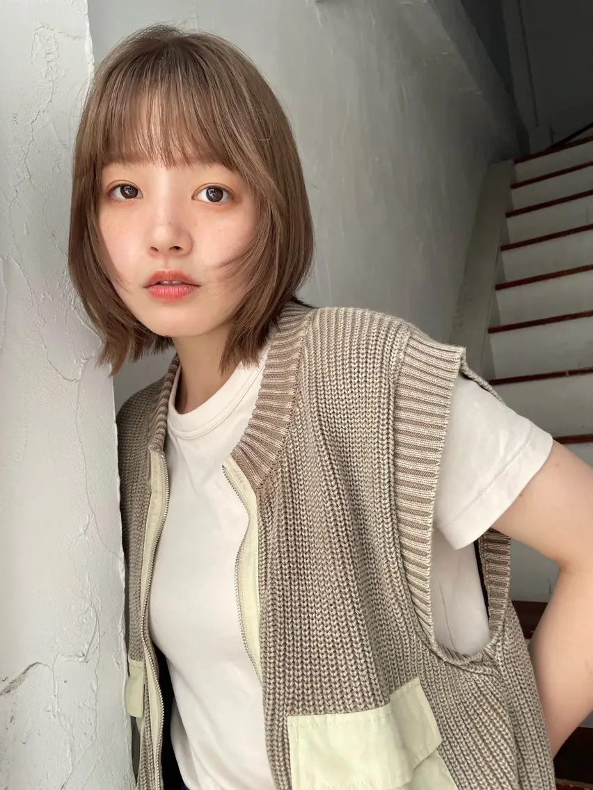 ミディアム minami カラーモデル募集中のヘアスタイル