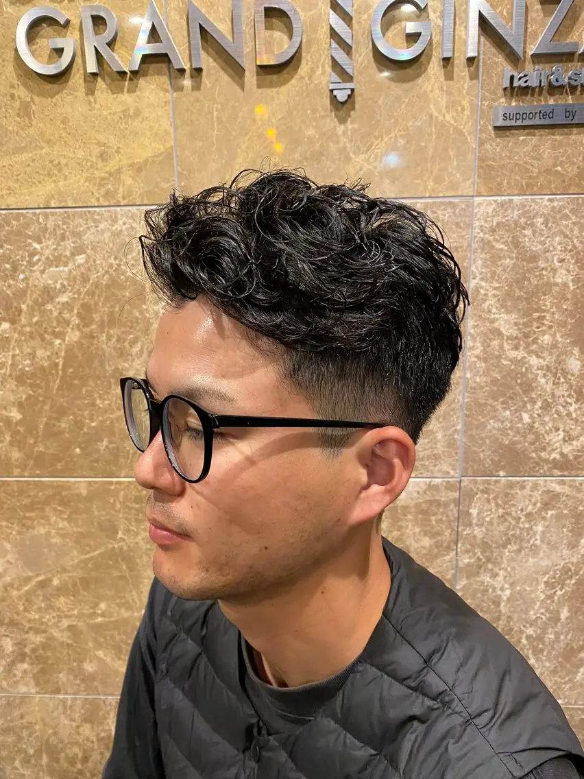 パーマ メンズ カット パーマ 室橋 広人のヘアスタイル
