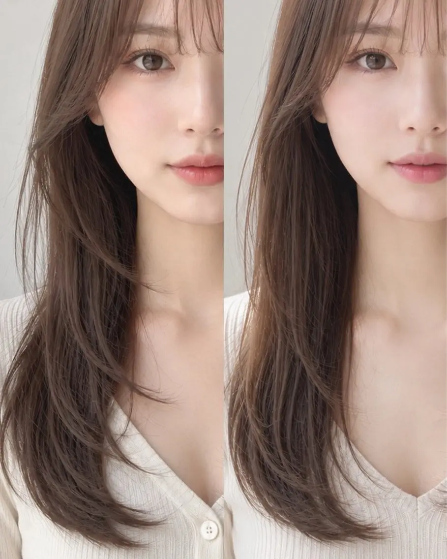 ロング カラー カット ヘアカラー トリートメント ヘッドスパ 💎レイヤー/韓国 💎石戸谷のヘアスタイル