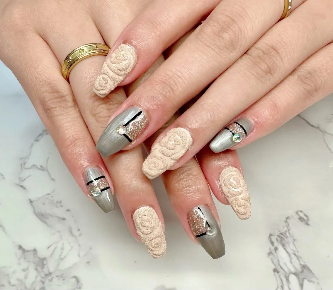 ネイル アートネイル オーロラネイル フレンチネイル マグネットネイル ニュアンスネイル Mai’s nailのネイルデザイン