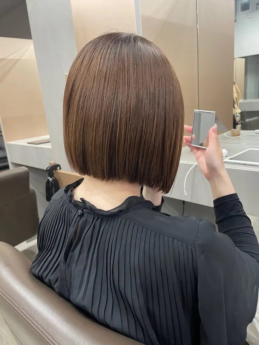 ミディアム カラー カット ヘアカラー トリートメント 表参道🌿赤み消し カラー/チナツのヘアスタイル