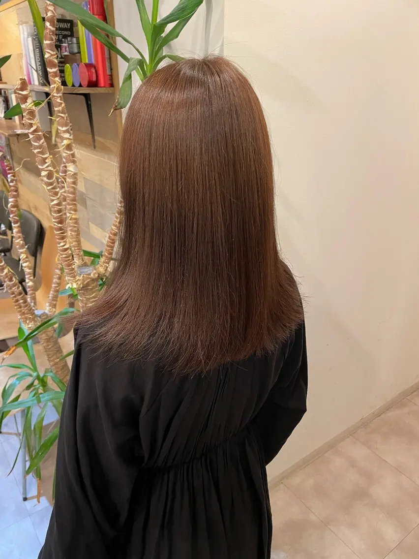 ミディアム カラー ベージュカラー 【Agu 】 唐澤優喜のヘアスタイル