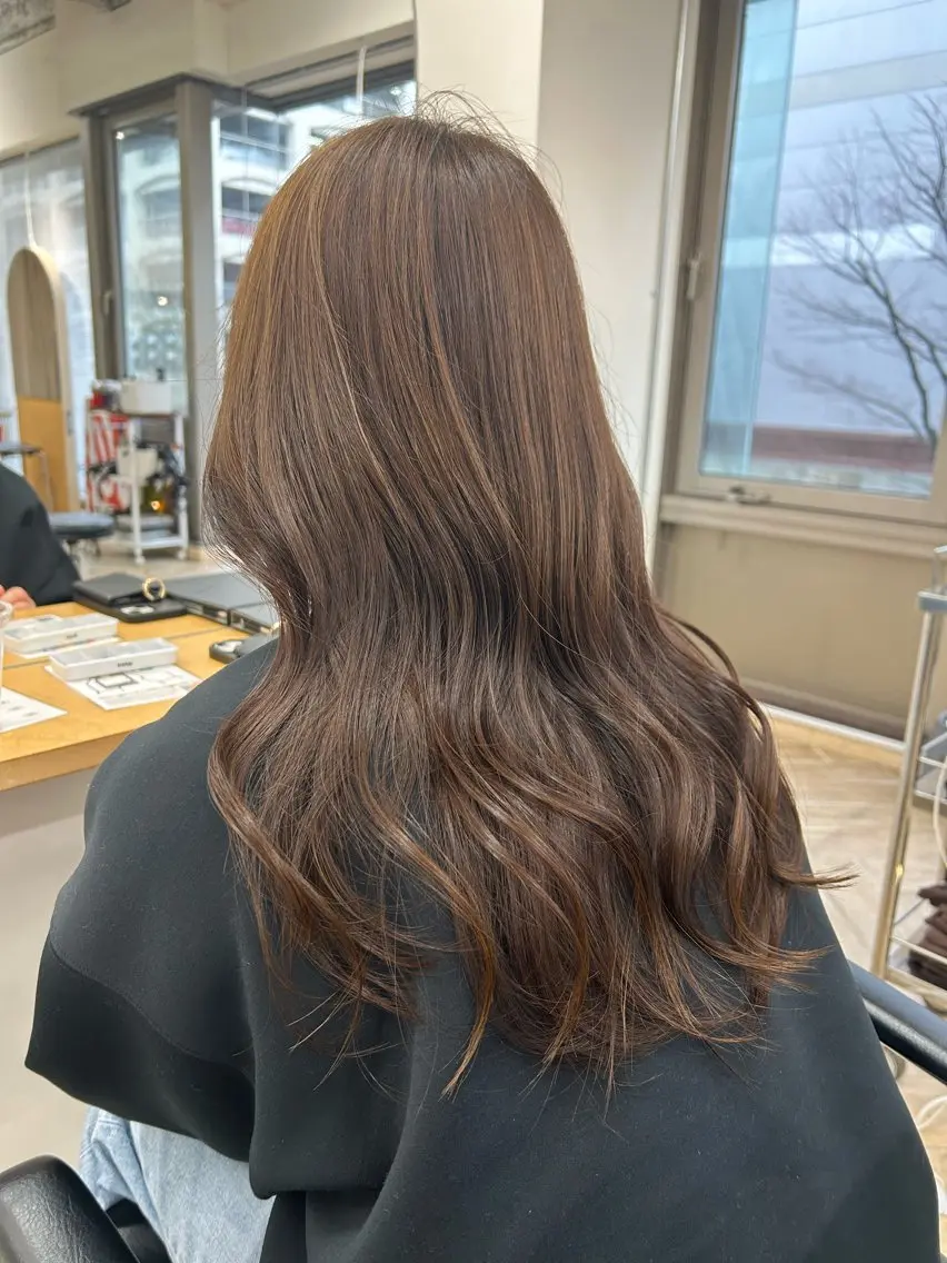 ロング カット トリートメント 新潟/万代/レイヤー 韓国風/明間未来のヘアスタイル