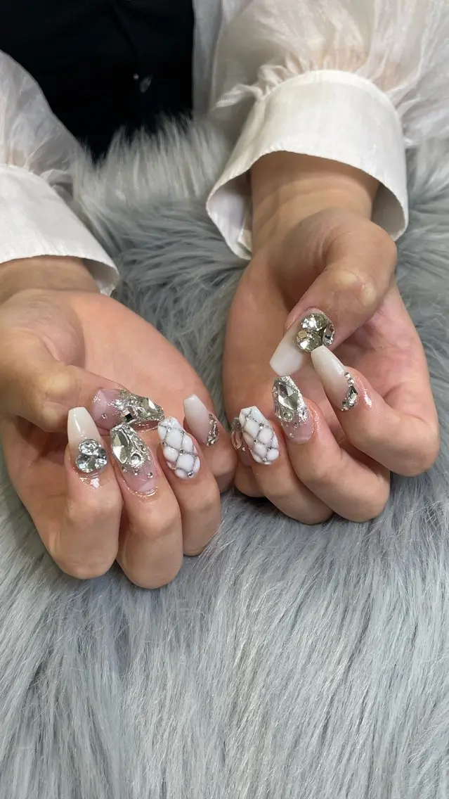 ネイル ラメ(グリッター) RICO Nail パーツつけ放題🌈のネイルデザイン