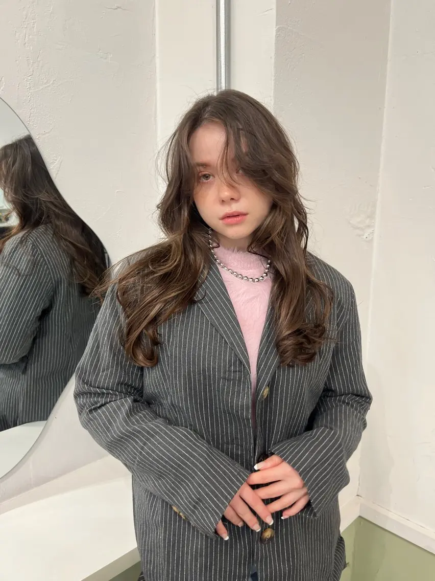 ロング ボブパーマ🥣KON コンナツミのヘアスタイル
