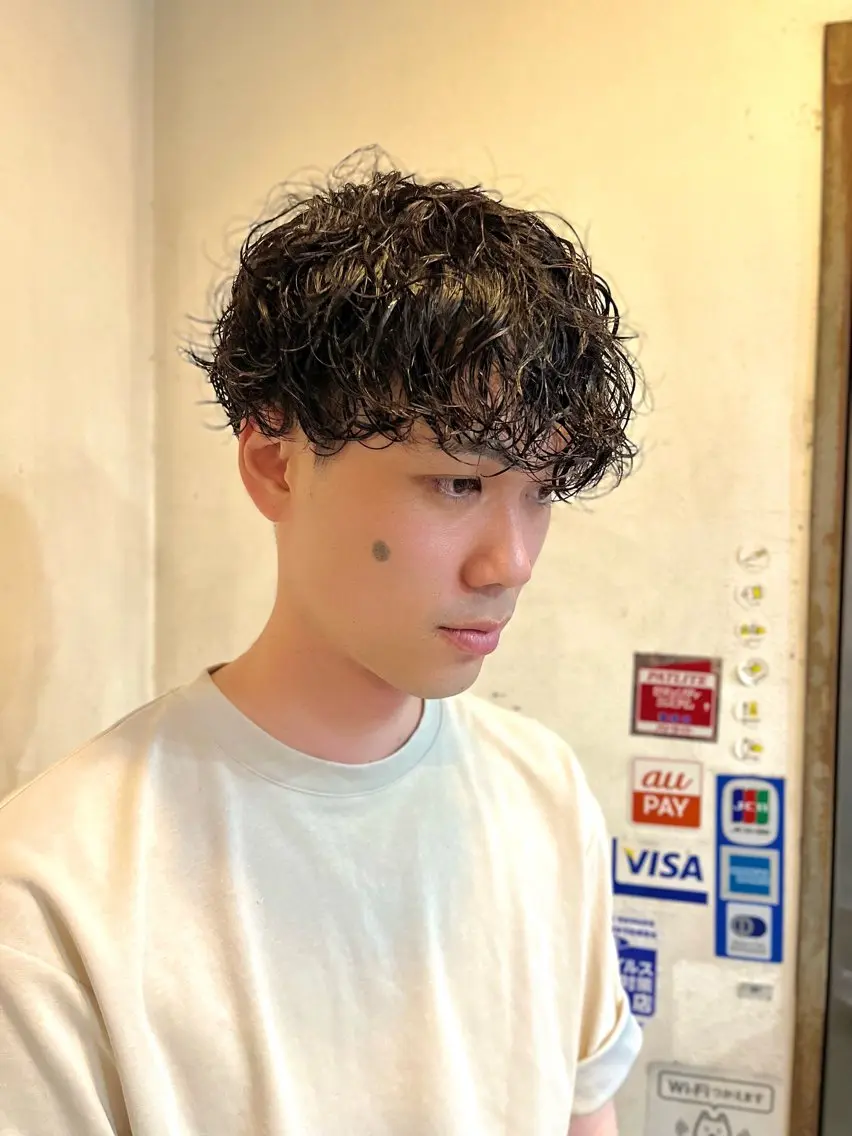ショート パーマ メンズ メンズパーマ カット パーマ UMM daichi メンズパーマのヘアスタイル