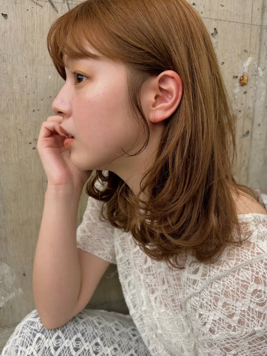 パーマ カット パーマ ボブ/ミディアム 親しみやすさ/さくらのヘアスタイル